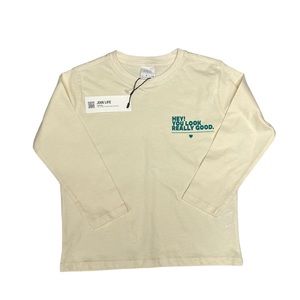 Zara Youth Combination Print Long Sleeve Shirt Beige